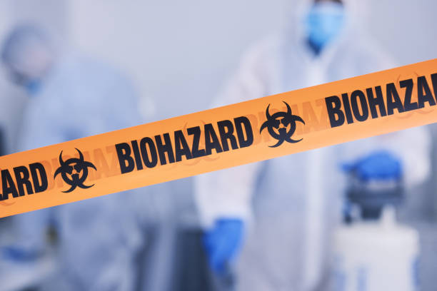 Professional Biohazard Cleanup technician working in Colebrook, NH